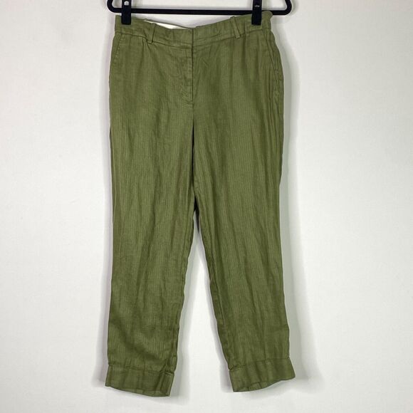 J. Crew Rhodes Cuff Hem Linen Ankle Pants Women's Size 6 - Picture 9 of 9